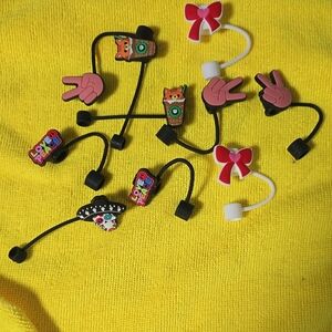 Straw Toppers Set Of 10